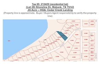 LOT 20 Shoreline Dr, Mabank, TX 75147