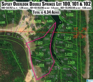 Lot 100-102 Sipsey Overlook Dr Unit Lot 100, 101 & 102, Double Springs, AL 35553