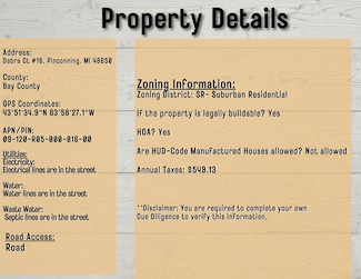 0 Debra Ct Unit 16, Pinconning, MI 48650