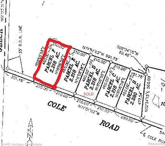Lot "F" Cole Rd Cole Rd, Bancroft, MI 48414