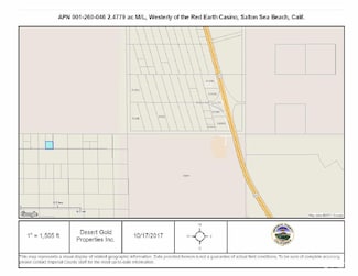 2.5ac M/L Vac Dsrt W of Red Earth Casino, Salton Sea Beach, CA 92274