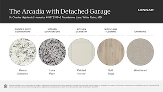 Arcadia w/Detached Garage, White Plains, MD 20695