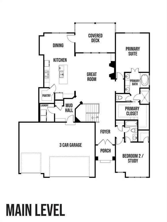 Main Level Floor Plan - Riviera Prairie by SAB Homes