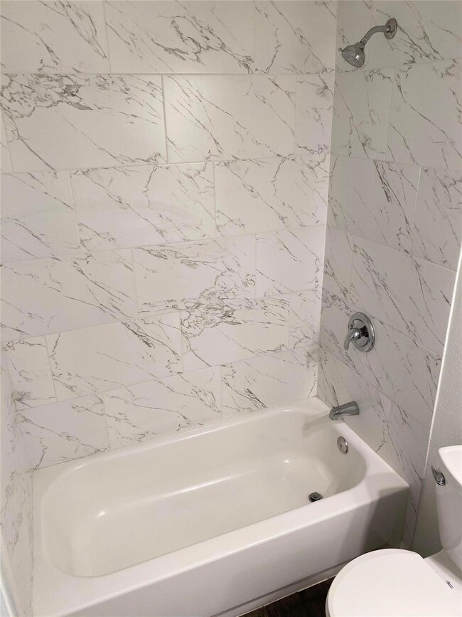 New shower tile and tub.