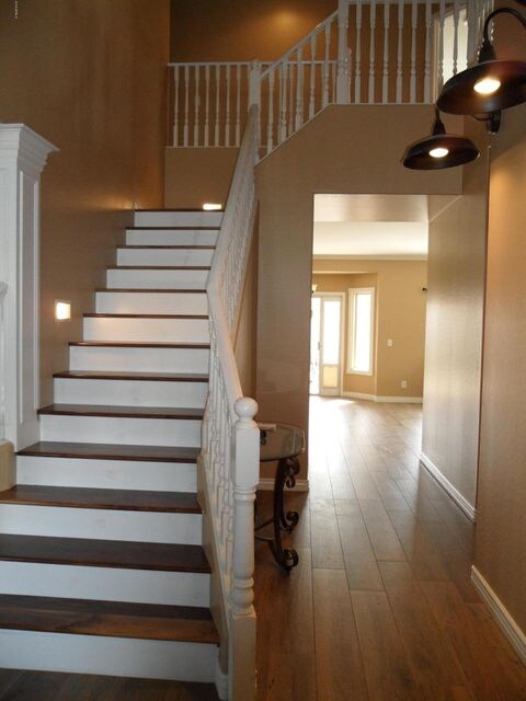 beautiful staircase & entry