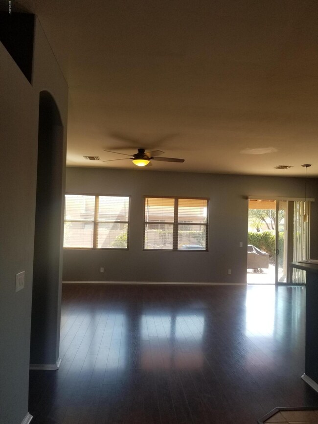 Huge living room with laminate floor