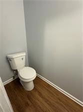 Bathroom with wood finished floors