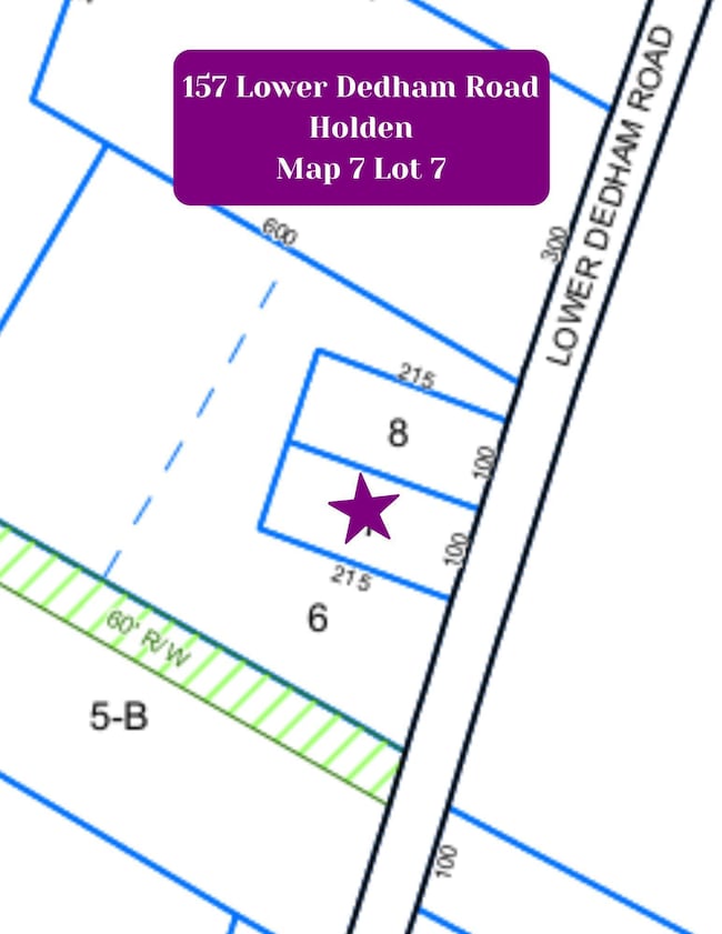157 Lower Dedham Map