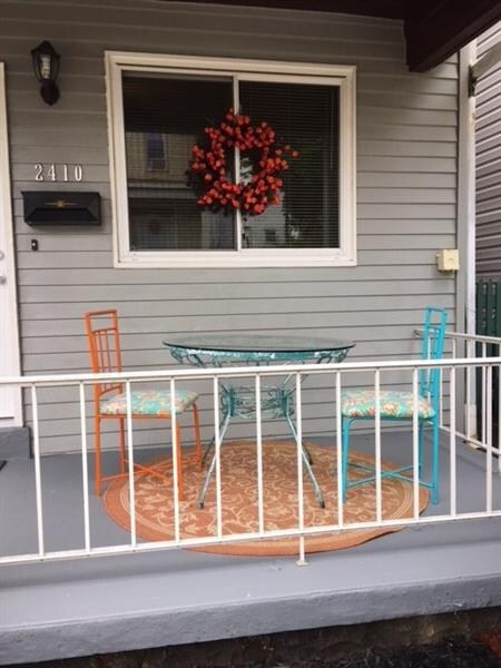Relax on your front porch and chat with neighbors