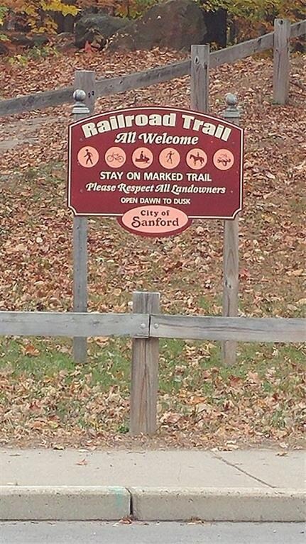 Walking trail directly across the street