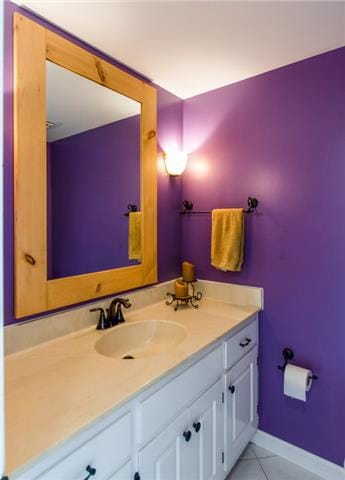 Half bath downstairs.   Custom vanity mirror.  