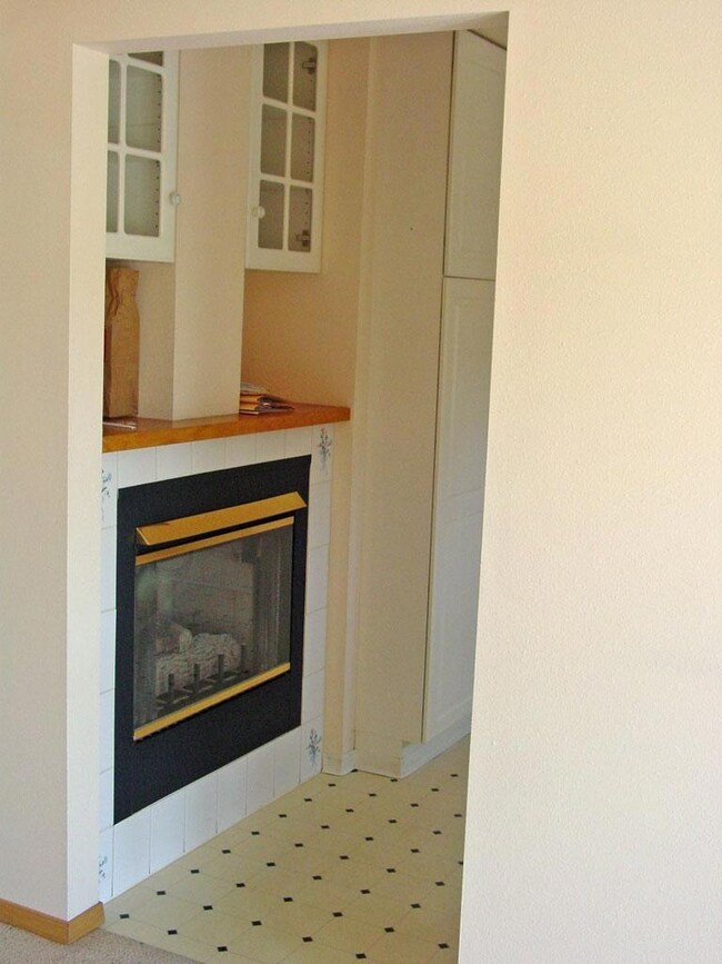Fireplace from Kitchen