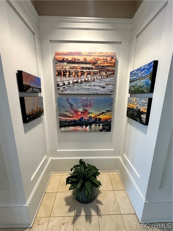 Room details with light tile floors