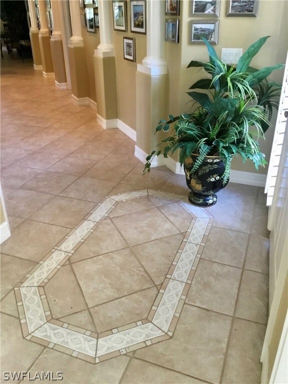 Tiled mosaic foyer