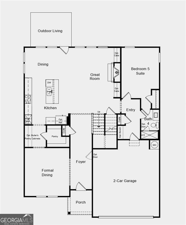 First Floor Plan - Structural options added includ