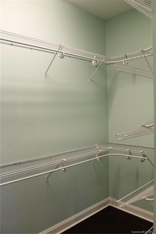 Large walk in closet off master bedroom