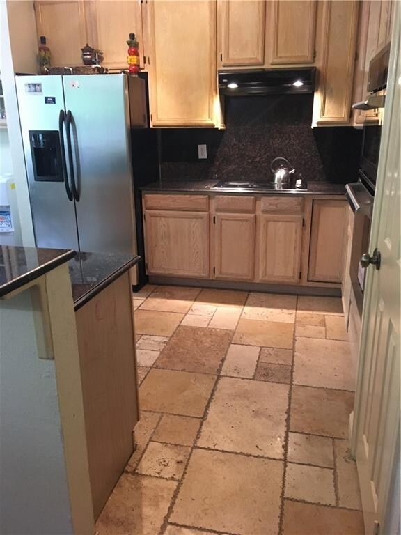 Travertine Stone Floors in kitchen!