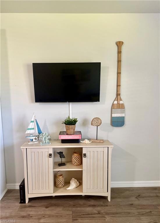 Detailed view of wood finished floors