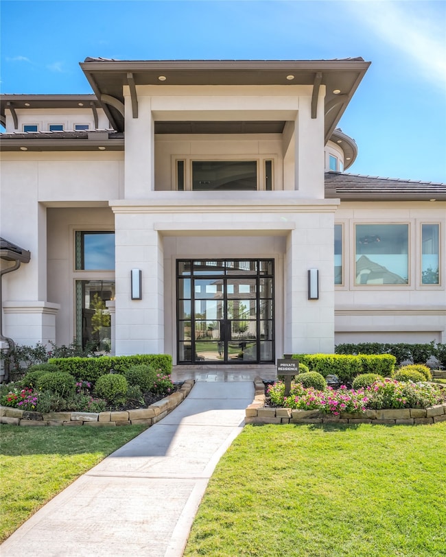 Front Entry with Lush Landscaping