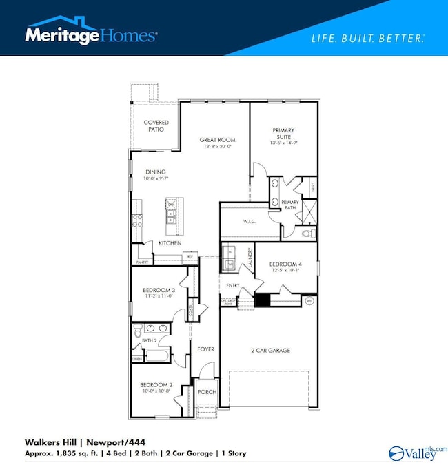 1835 sqft 4 bedrooms, 2 baths - MOVE IN READY IN JUNE