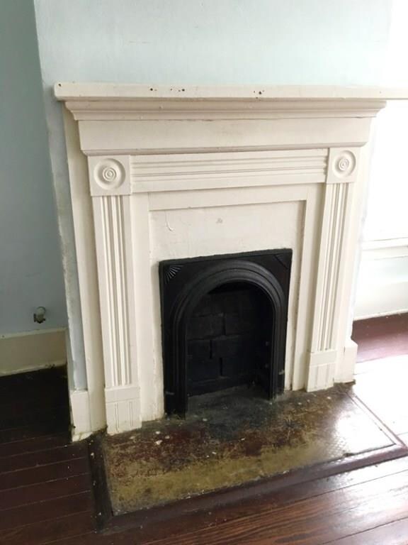 Fireplace Details Showing Iron Cover
