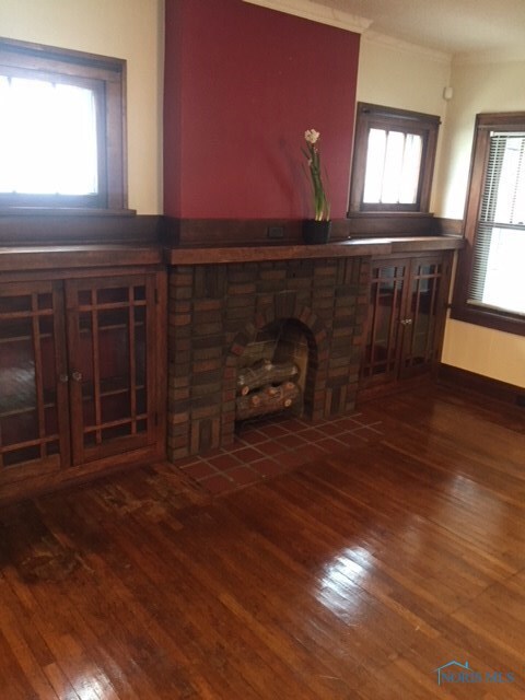 Living Room also features gas fireplace and built