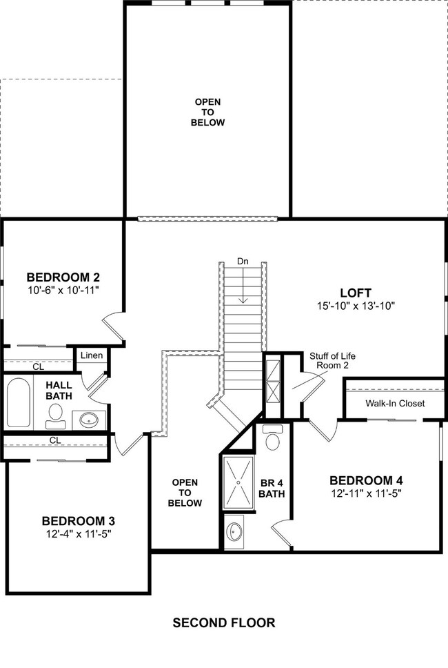 The Omaha floor plan by K. Hovnanian Homes. 2nd Fl