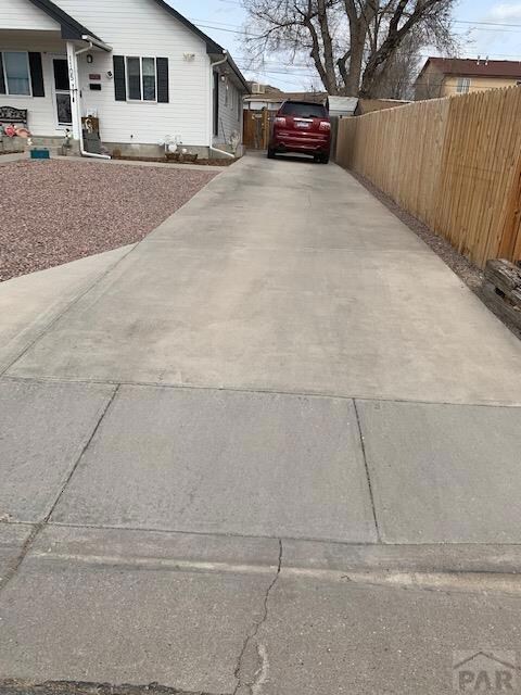 Another view of the driveway