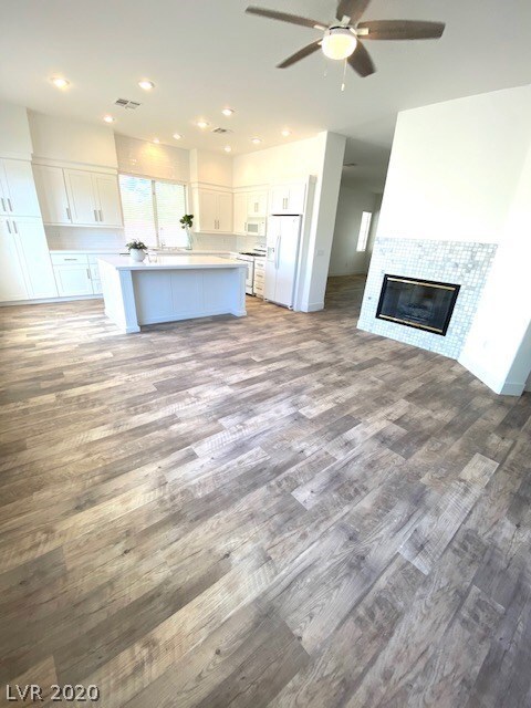 Family Room looking into Kitchen