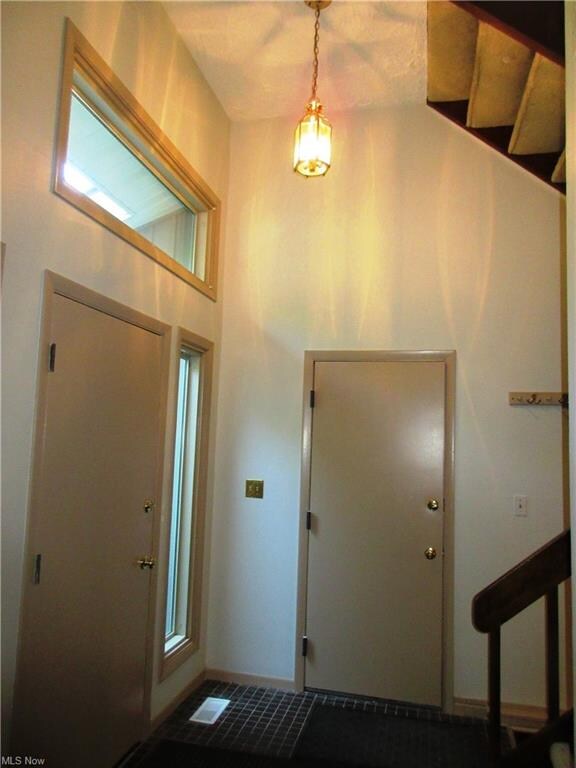 Foyer with vaulted architecture.