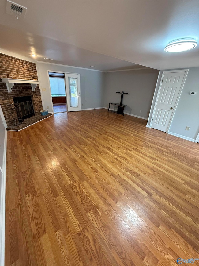 Large family room with a cozy fireplace