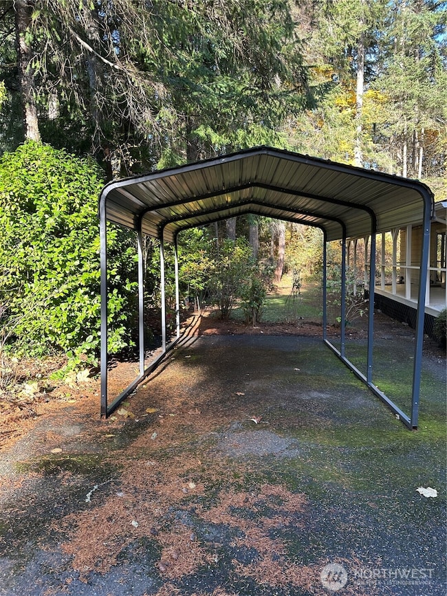 Covered parking for 1 vehicle