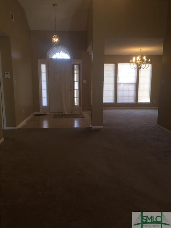 Open Floor Plan Leads From the Foyer to the Dining