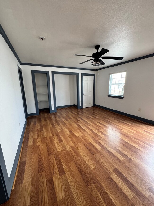 Vinyl flooring and natural lighting.