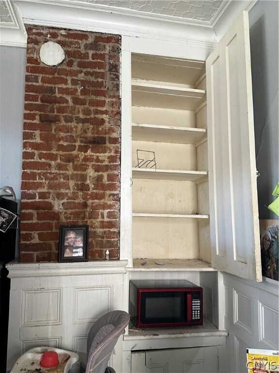 Exposed bricks and built ins