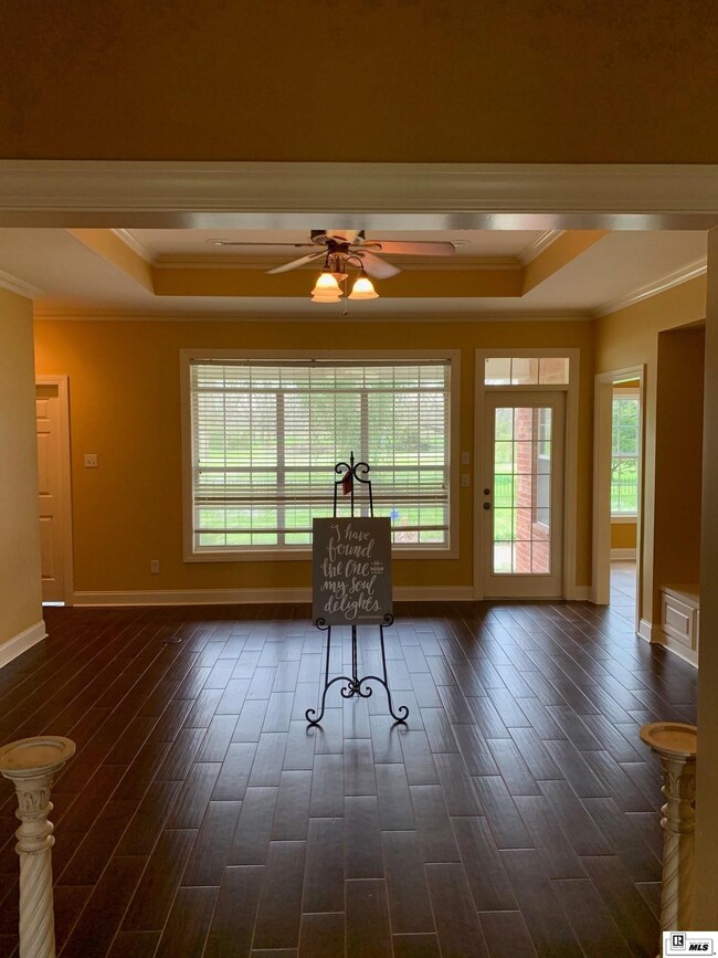 Looking into living room