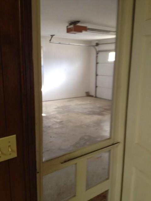 Looking out into the Garage from the Kitchen
