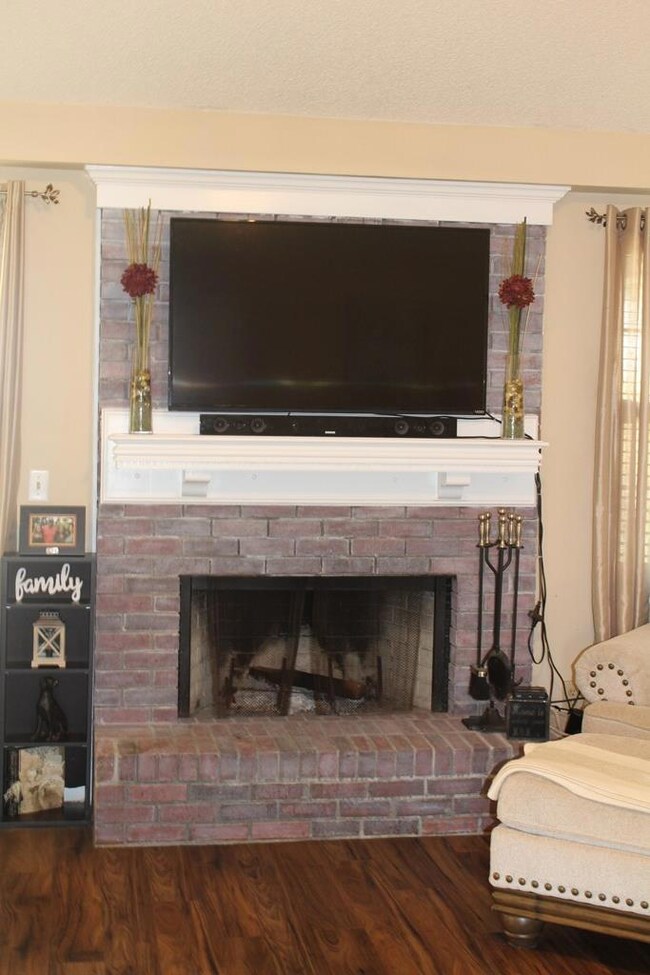 Wood burning fireplace