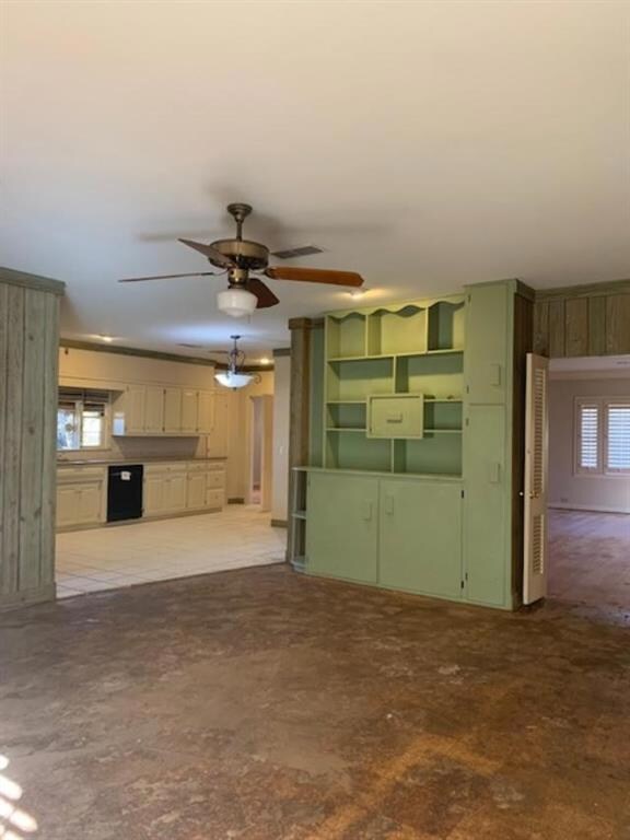 Family room into kitchen