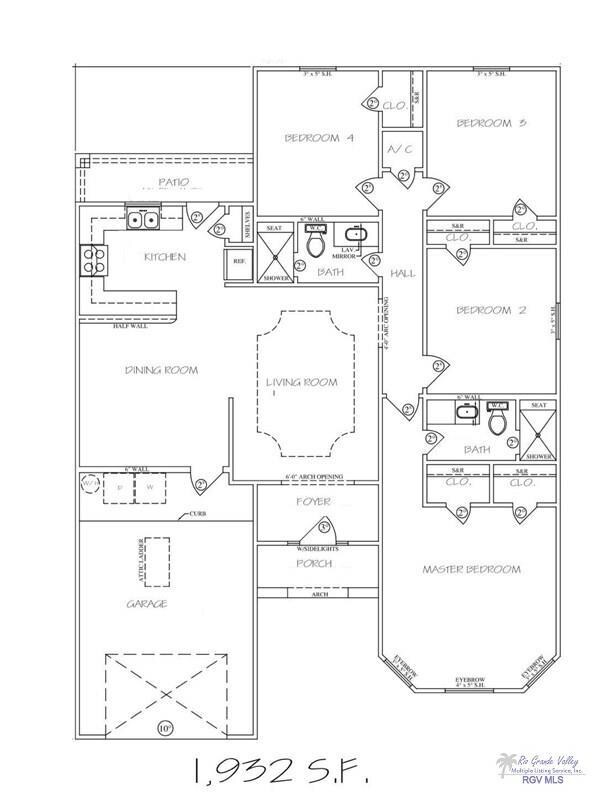 Floor Plan  Total 1,932 Sqft; Living Area 1,502