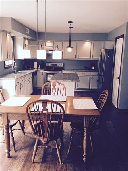 large open concept kitchen with room for dining ..