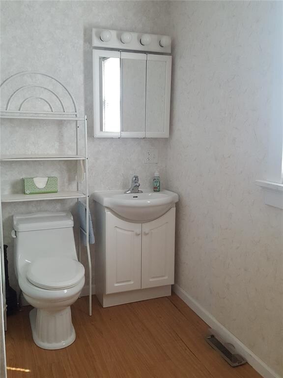 There's a 3/4 bath on the main level