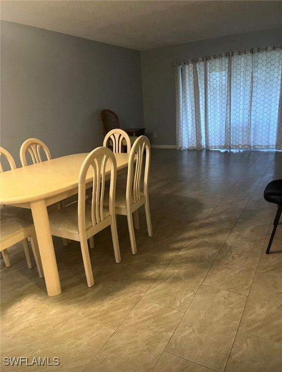 View of dining space