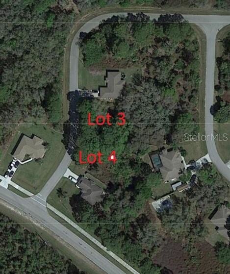 Satellite view of side by side lots