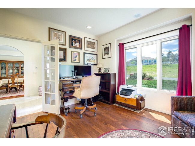 Office on Main Level has French doors