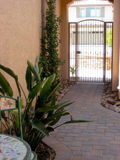 Gated Walkway to entry