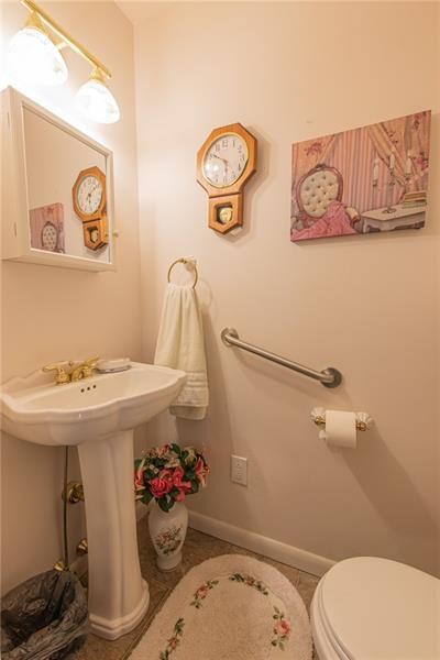 First floor powder room