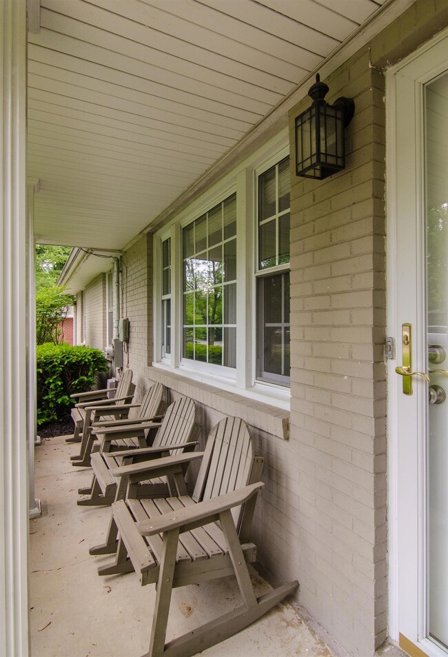 Inviting covered front porch