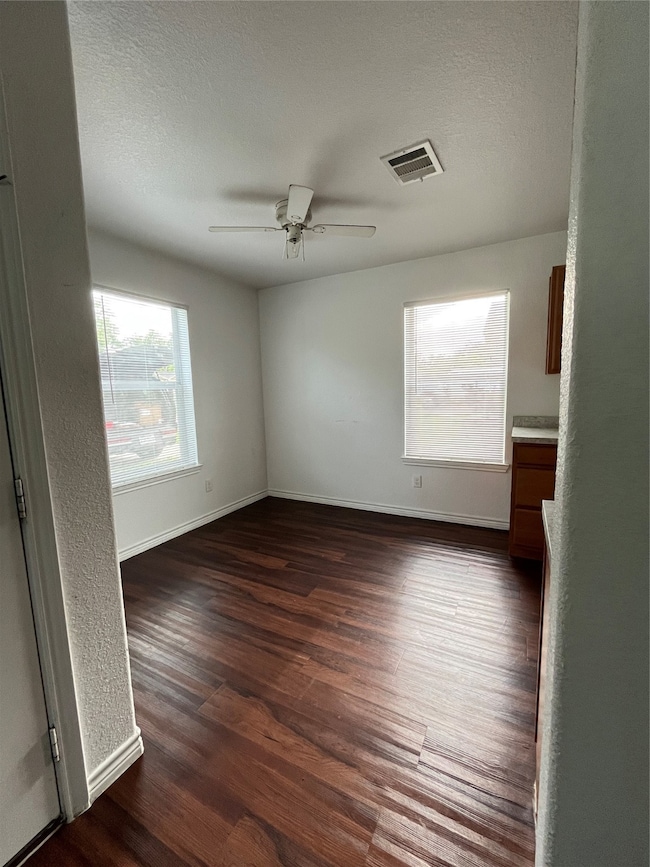 Looking into the dining room from the living room