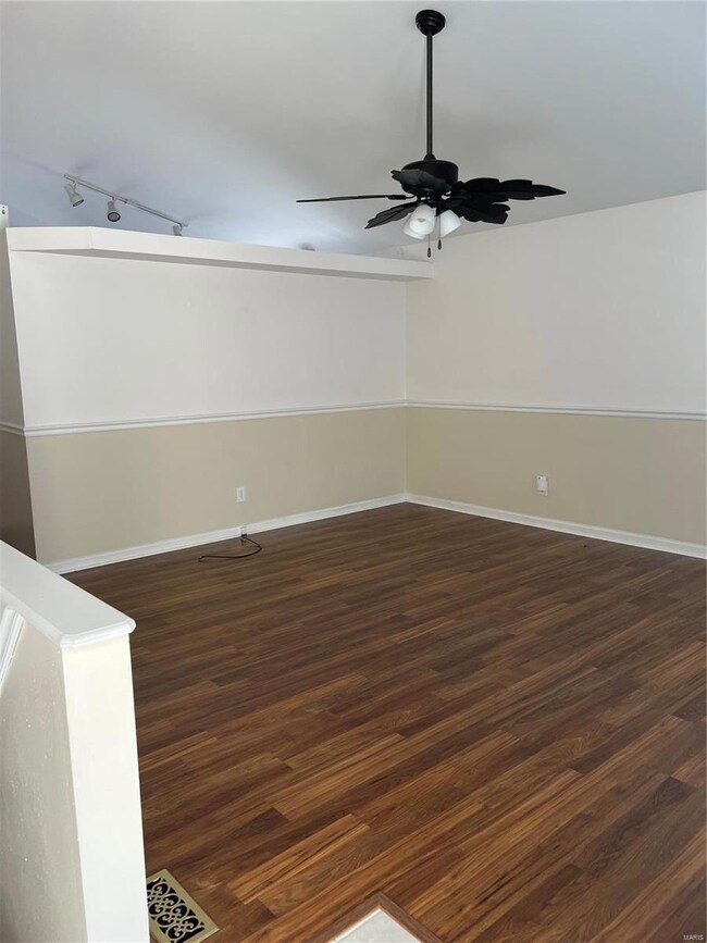 Great room with vaulted ceiling